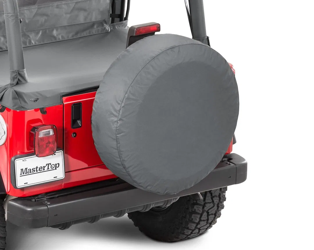 14603135 – MASTERTOP Spare Tire Cover, Fits 31 Inch Diameter Tire Black Diamond Vinyl Coated Fabric With Non-Woven Ba...